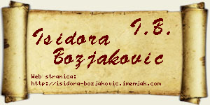 Isidora Božjaković vizit kartica